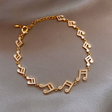 Bracelet for Women Fashion Crystal Music Note Bracelet New Friendship Gift Bracelet Jewelry Accessories Wholesale daiiibabyyy